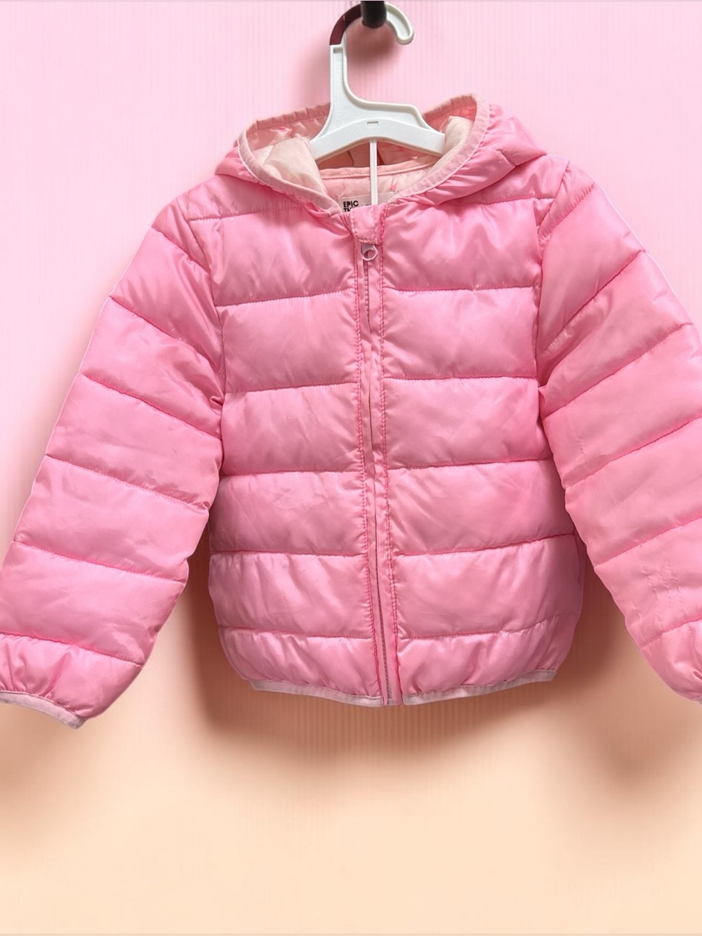 Epic Threads Pink Hooded Puffer Jacket - Girls Size 5